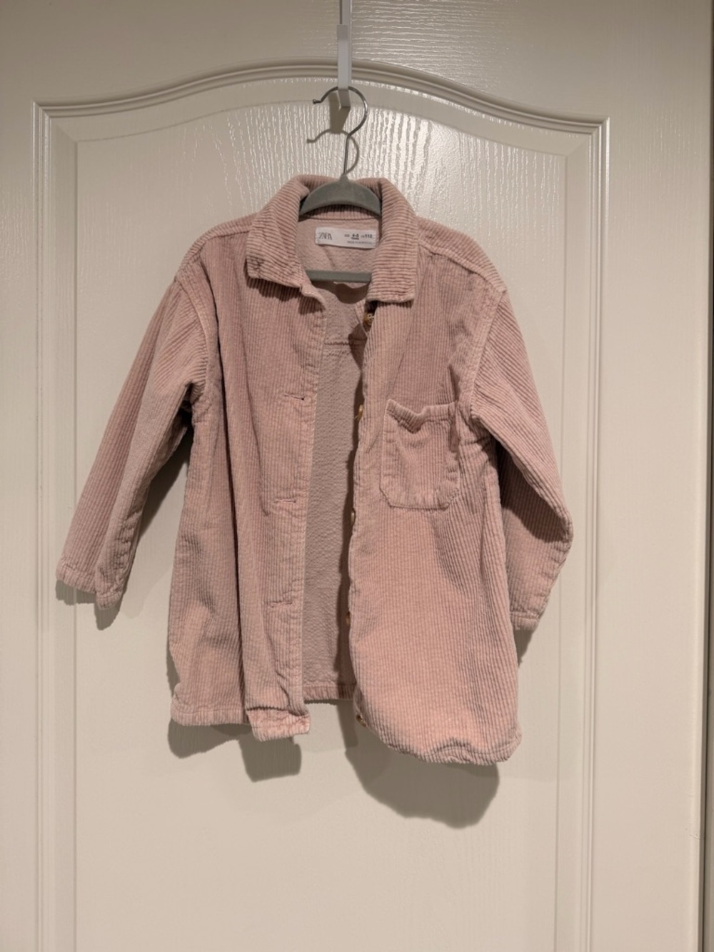 Zara Corduroy Shacket in Dusty Pink